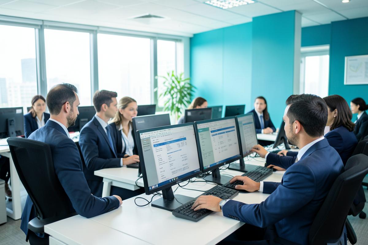 MedValue back-office team reviewing client work on screen